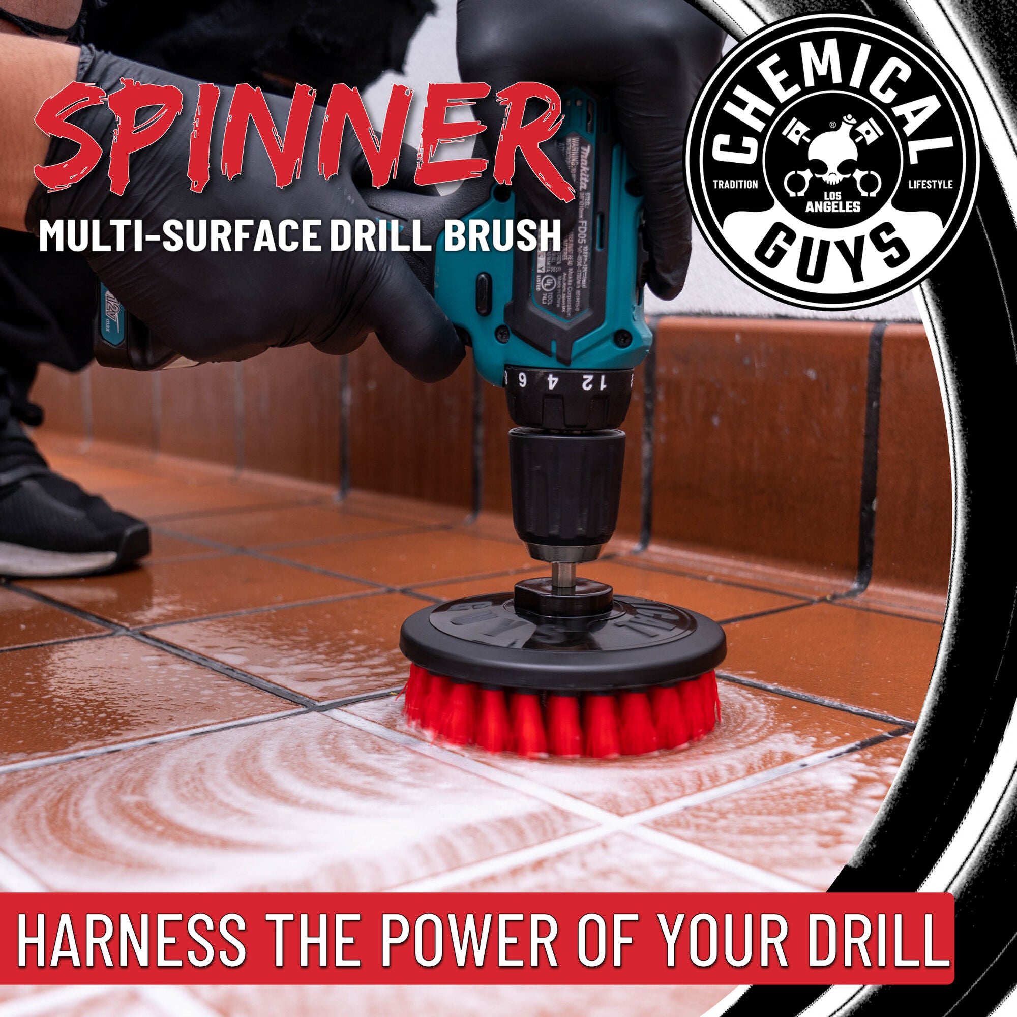 Chemical Guys Spinner Multi-Surface Drill Brush Heavy Duty - Image 3
