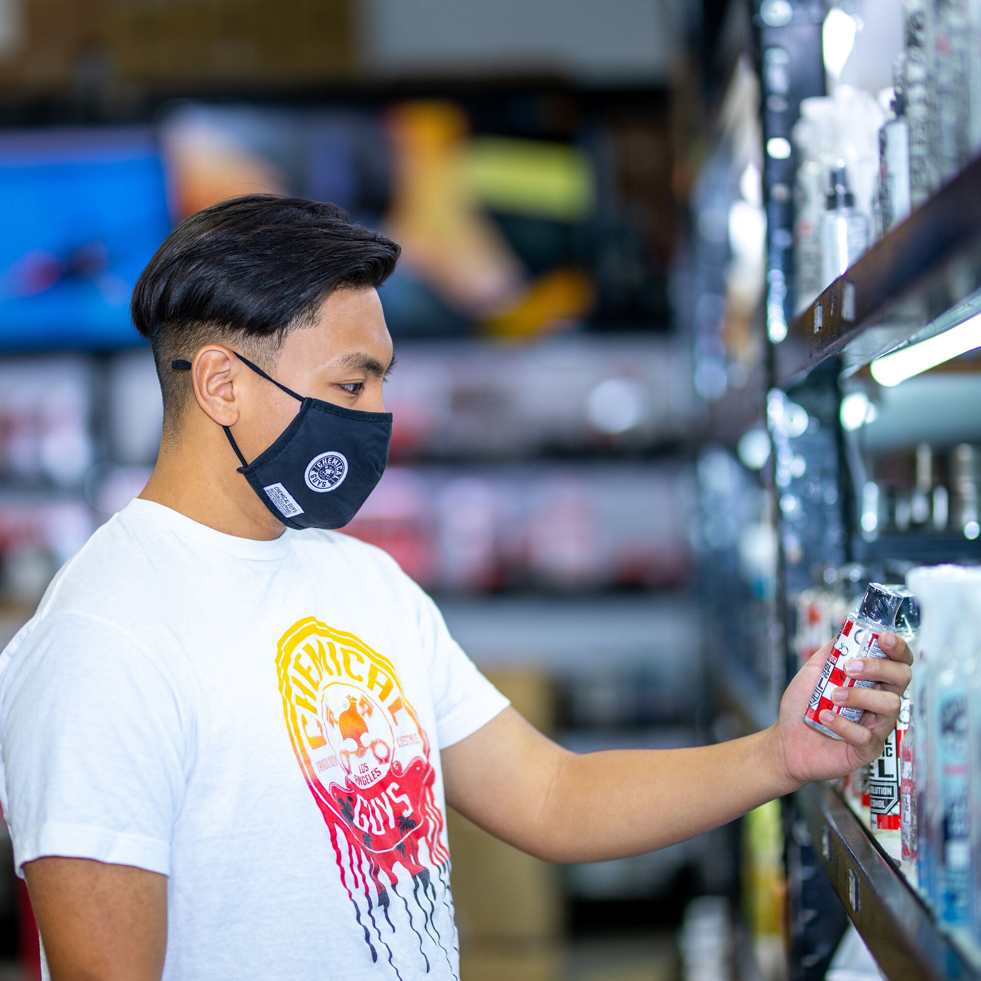 Chemical Guys Black Cotton Non-Medical Face Mask - Image 5