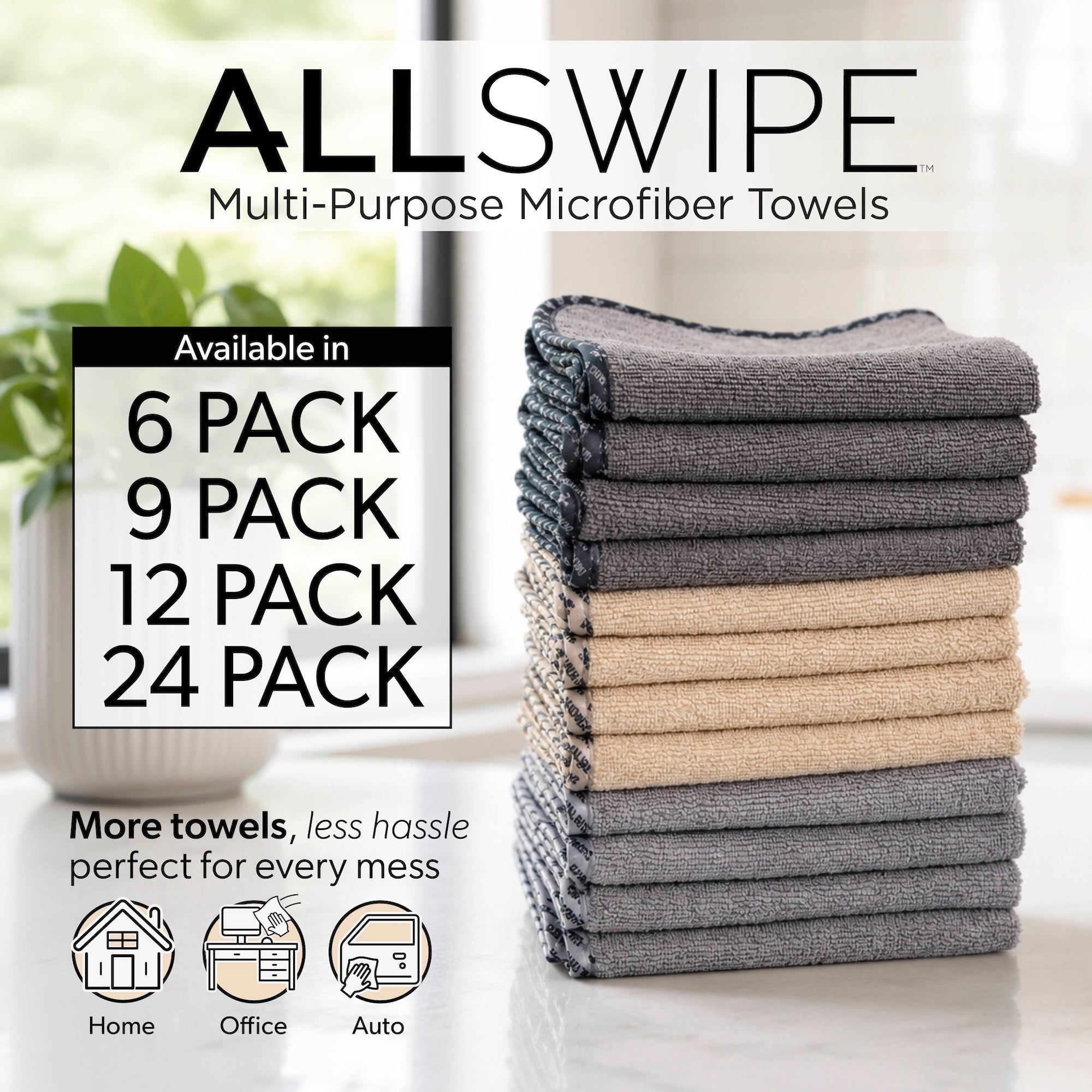 Multi-Colored AllSwipe Multi-Purpose Microfiber Towels - Image 2