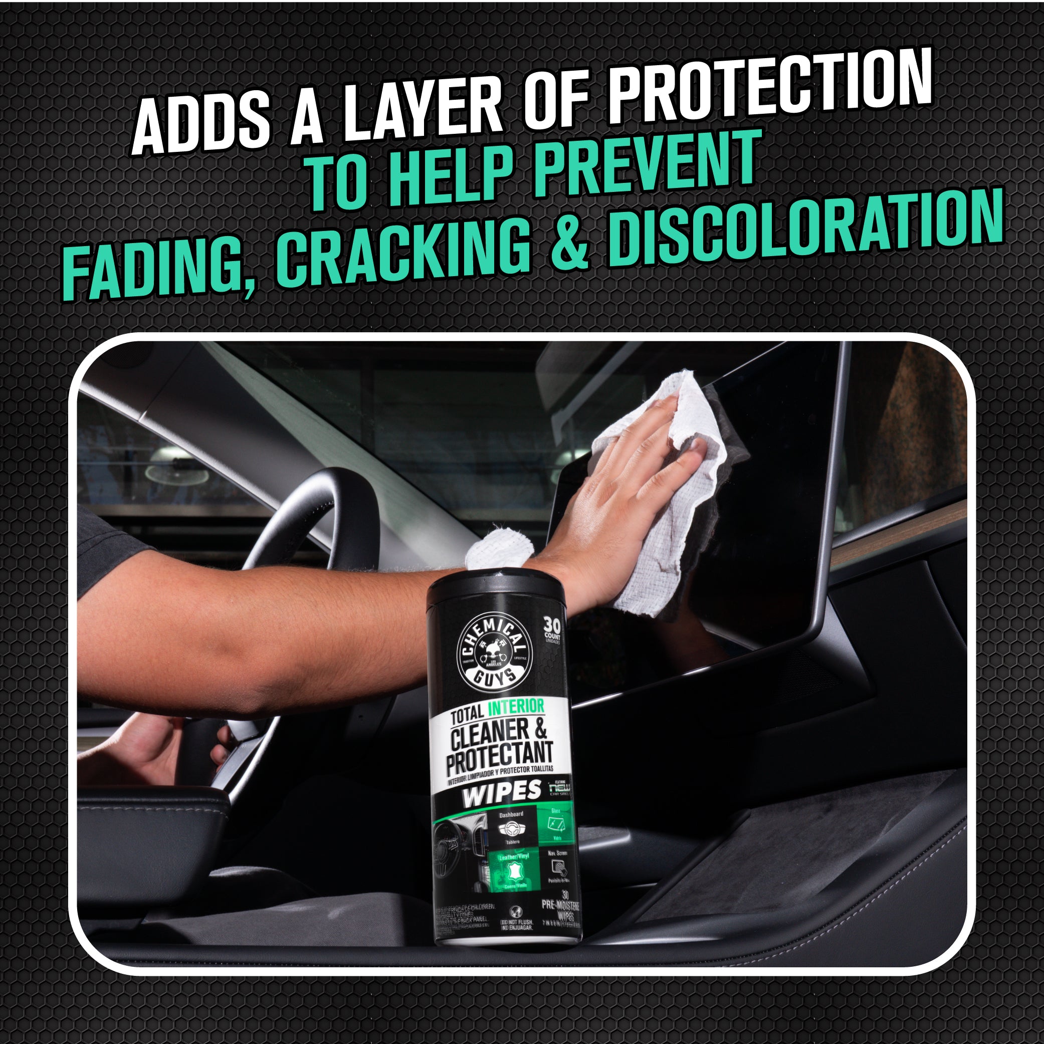 Total Interior Cleaner & Protectant Canister Wipes - Image 9